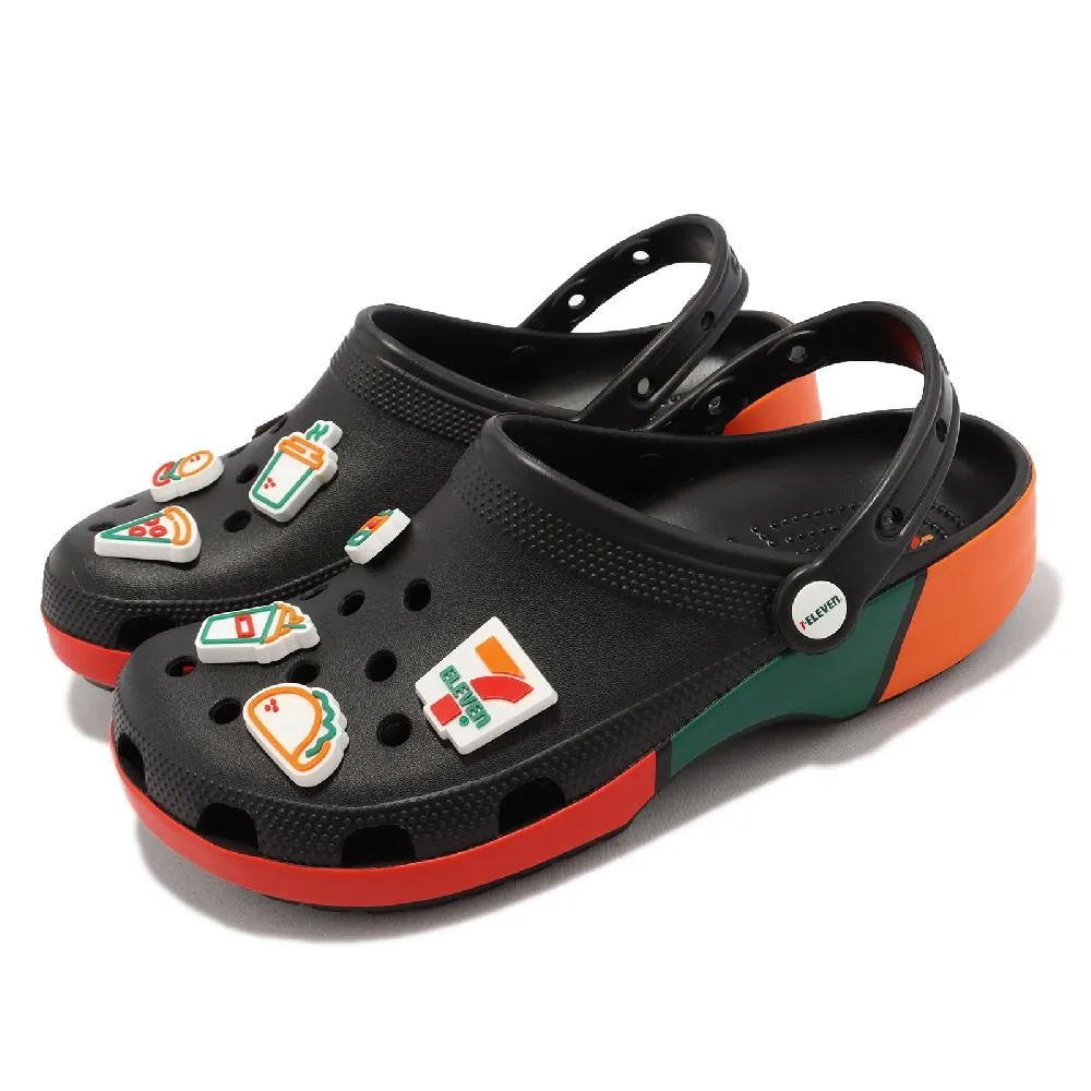 Crocs 7-Eleven x Classic Clog 7-11 黑 橘 綠 聯名款 【ACS】 208272001 歷史價格詳細信息