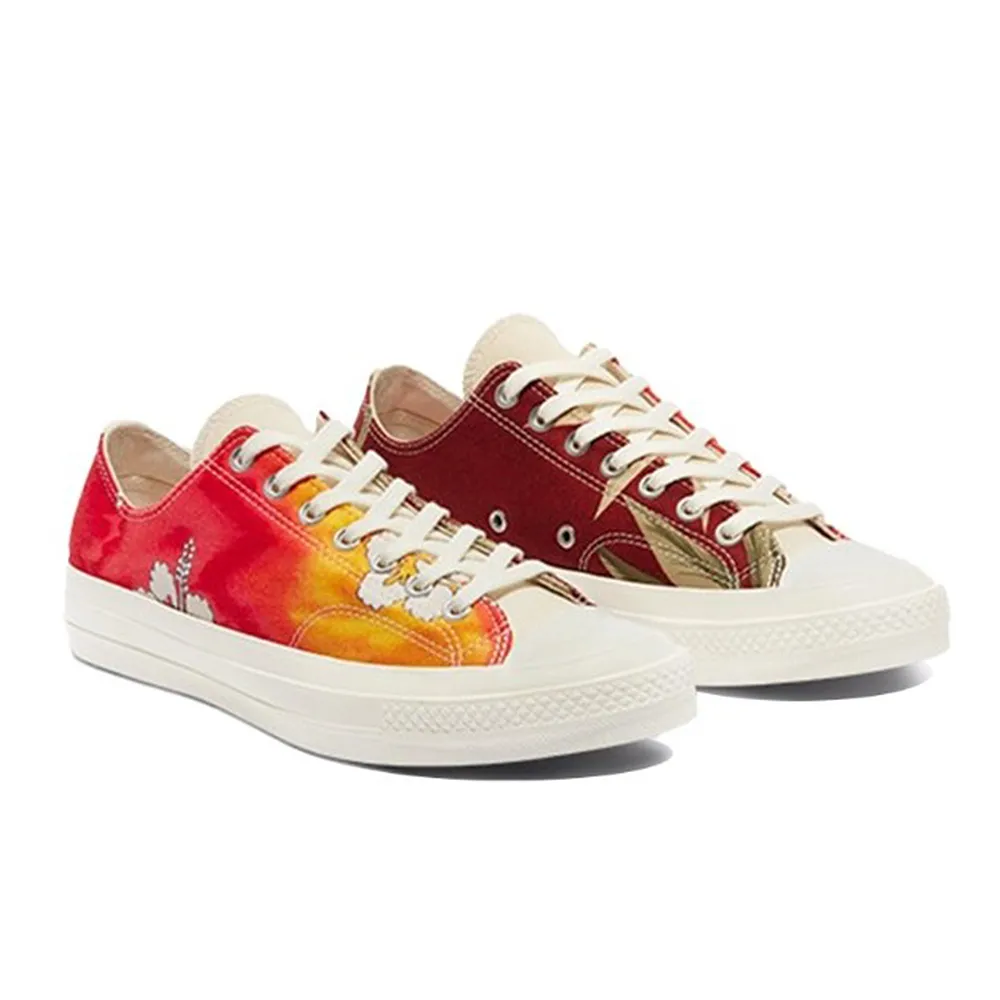 CONVERSE CHUCK 70 OX 休閒鞋 男鞋 女鞋 花卉 花襯衫 紅橘色 170668C 歷史價格詳細信息