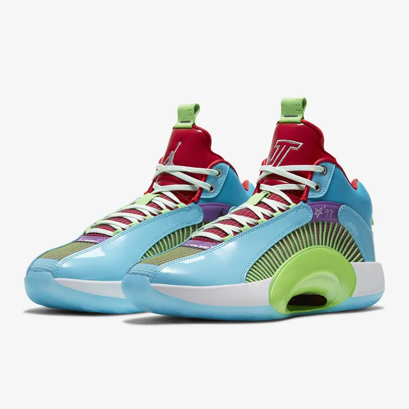 Nike Air Jordan XXXV WIP PF 35 藍 綠 紅 男鞋 籃球鞋【ACS】 DD3667-400 歷史價格詳細信息