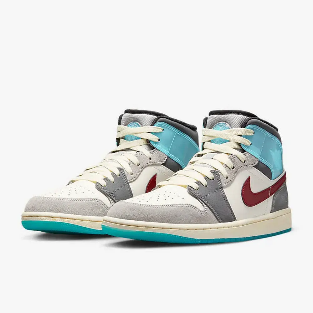Nike Air Jordan 1 Mid SE 男 棕 象紋 喬丹 中筒 運動 休閒 休閒鞋 DZ4129-102 歷史價格詳細信息