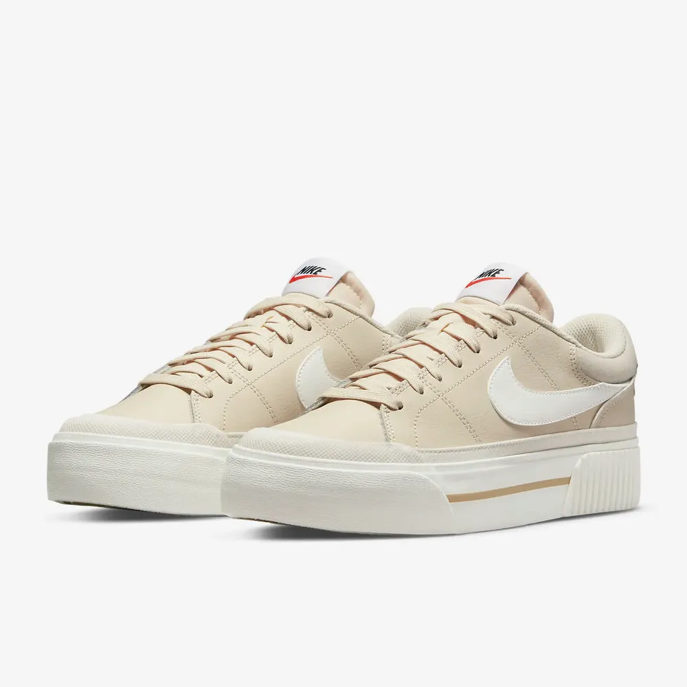 Nike Wmns Court Legacy Lift 黑 白 厚底增高 女鞋 休閒鞋 零碼福利品 【ACS】 歷史價格詳細信息