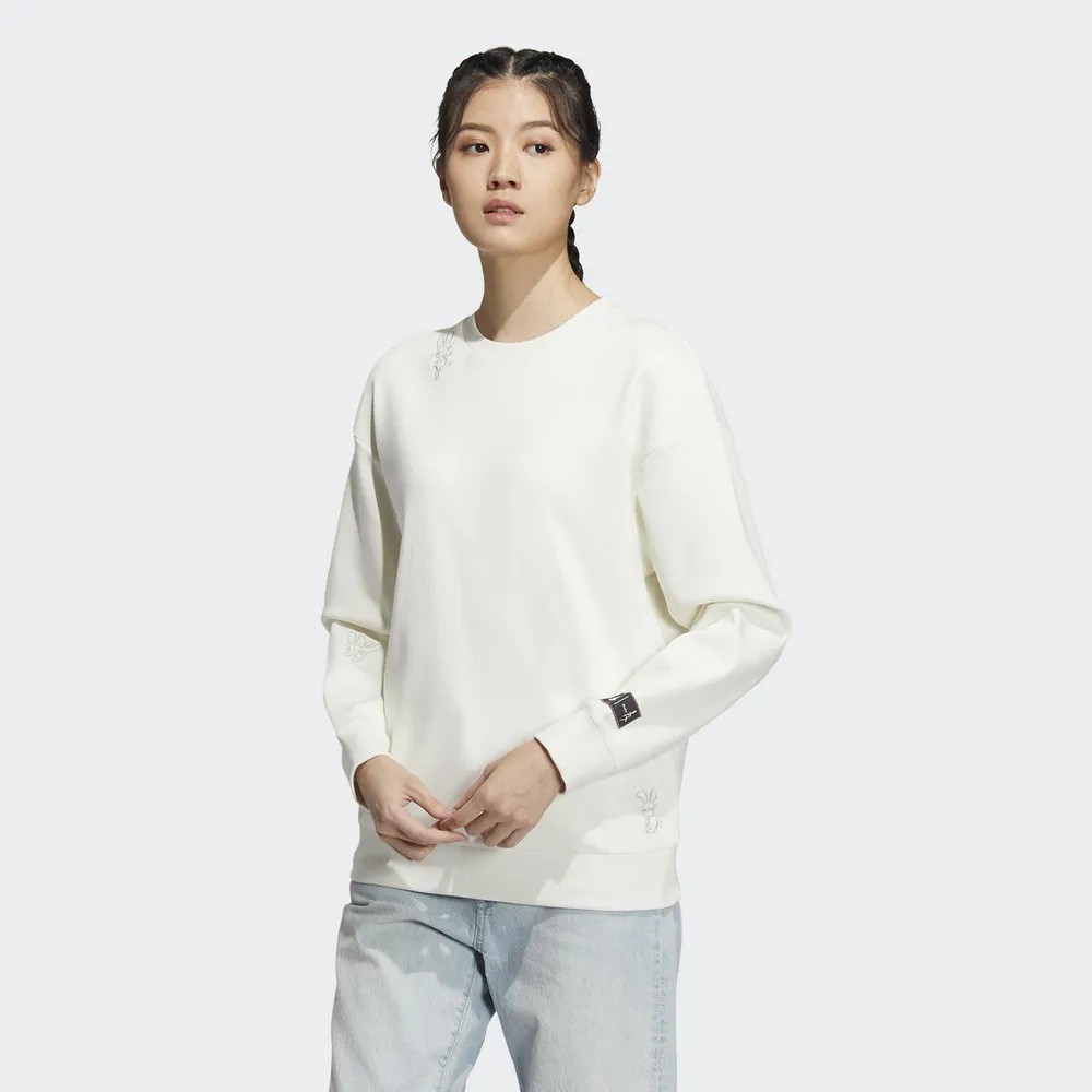 【ADIDAS】CNY GFX SWEAT 圓領套頭衫 女 米白-HZ3004 價格比較,價格查詢,歷史價格詳細信息