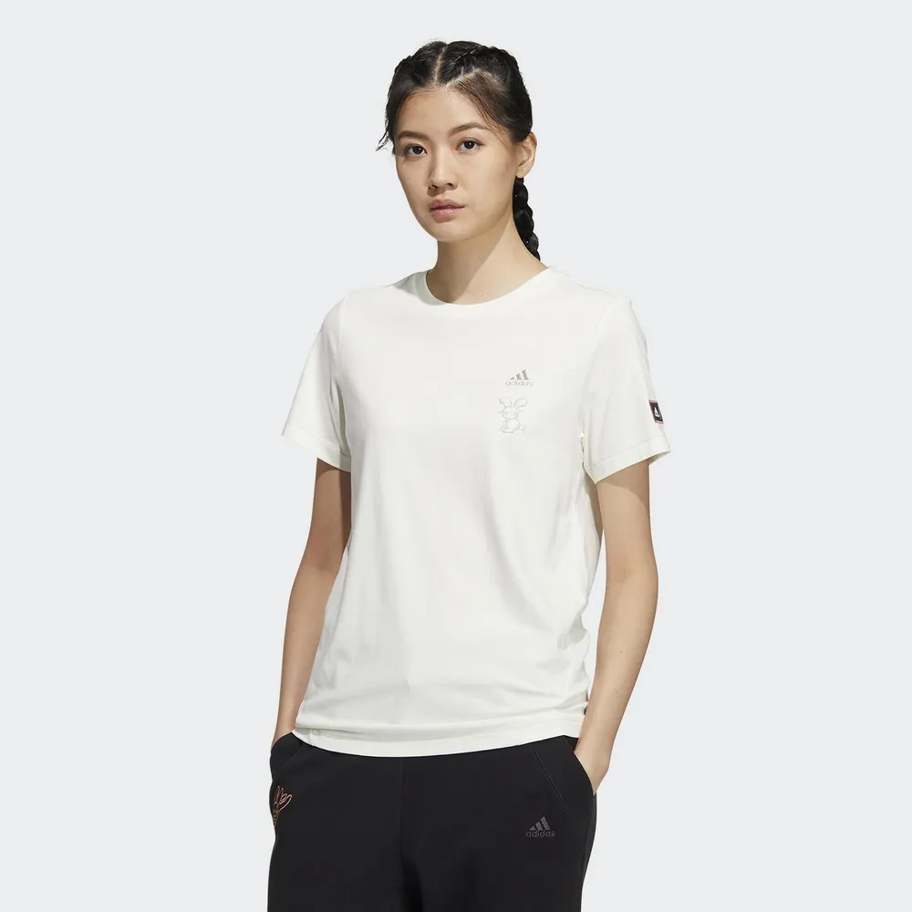 【ADIDAS】CNY GFX TEE 短袖上衣 女 白色-HZ3006 價格比較,價格查詢,歷史價格詳細信息
