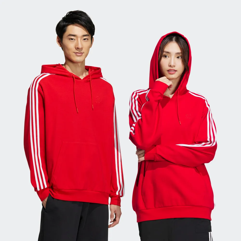 【ADIDAS】CNY U ESNT HDY 連帽上衣 男女 紅色-IA6890 歷史價格詳細信息
