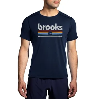 【BROOKS】女 距離短袖上衣 2.0_麻花錦葵紫/Sunny RH(221614647) 歷史價格詳細信息