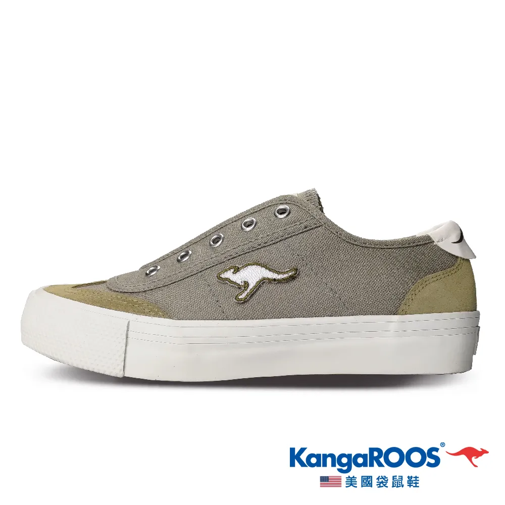 【KangaROOS 美國袋鼠鞋】女 VERSE SLIP 休閒穿搭 懶人便鞋 帆布鞋 (白/灰綠兩色可選) 歷史價格詳細信息