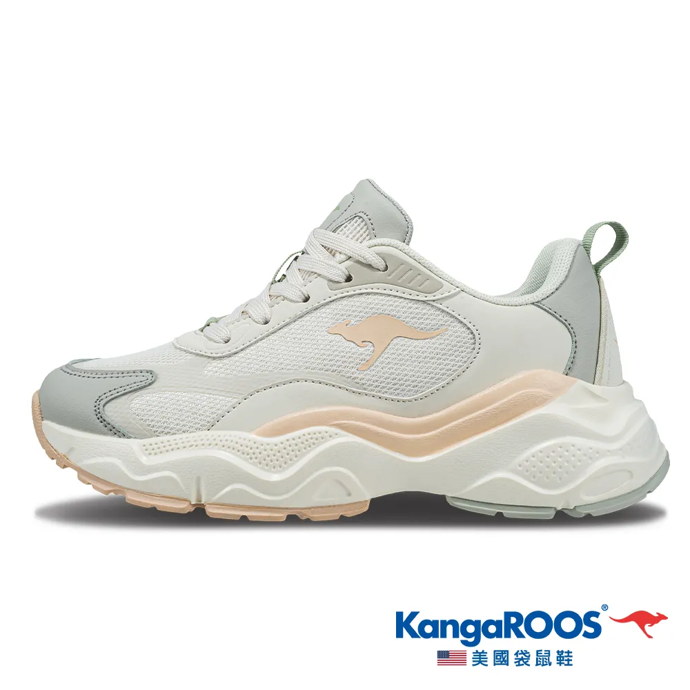 KangaROOS 米白 美國袋鼠 魔鬼氈 休閒 拖鞋 女款 J2046【新竹皇家 KW32189】 歷史價格詳細信息