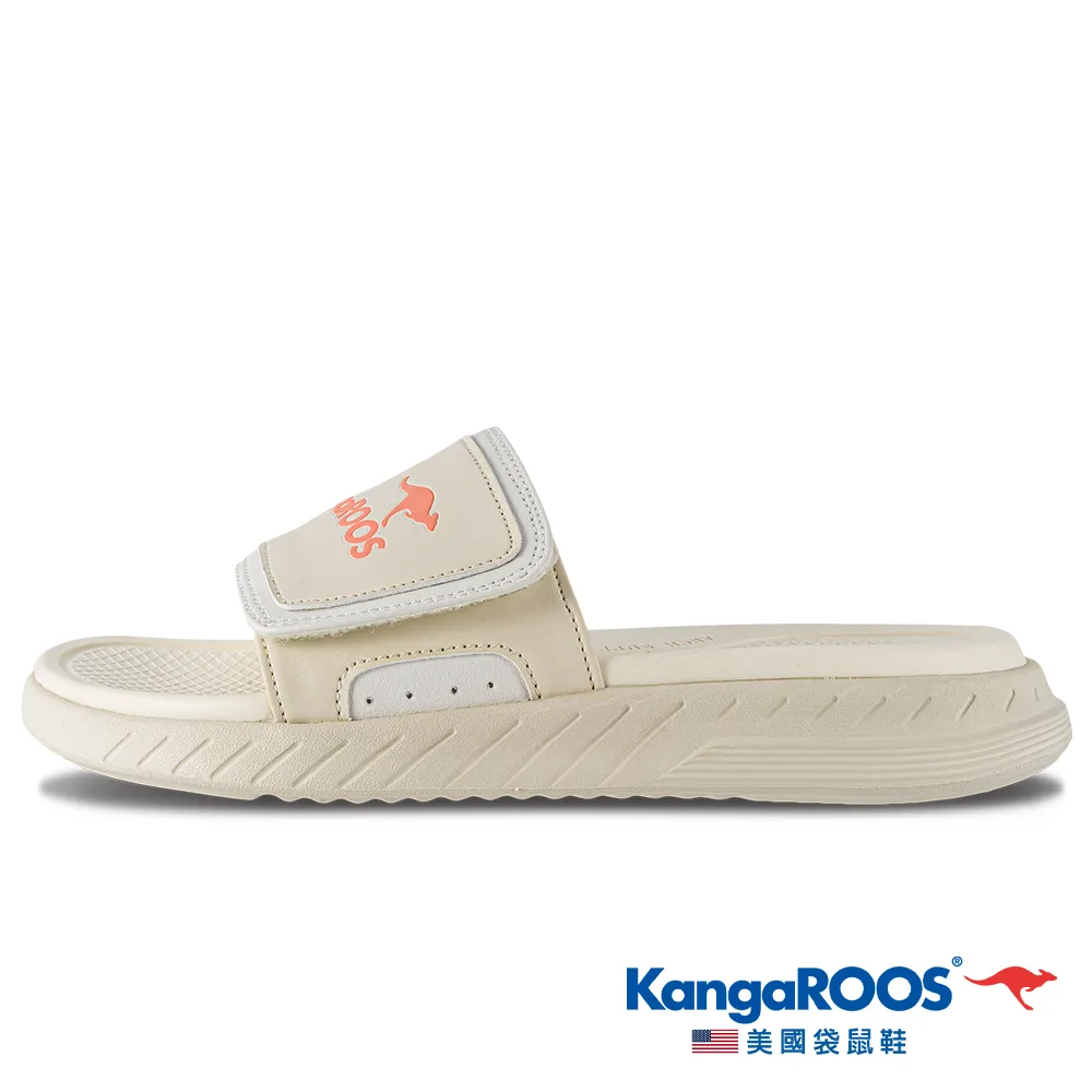 KangaROOS 黑 美國袋鼠 軟Q 魔鬼氈 休閒 拖鞋 男款 B3949【新竹皇家 KM32090】 歷史價格詳細信息