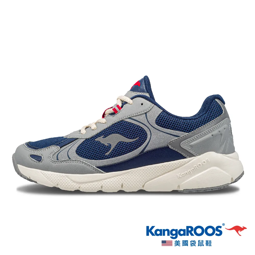 【KangaROOS 美國袋鼠鞋】男鞋 BLEND 2 復古跑鞋 透氣吸濕 復古風格(白/藍-KM41379) 歷史價格詳細信息