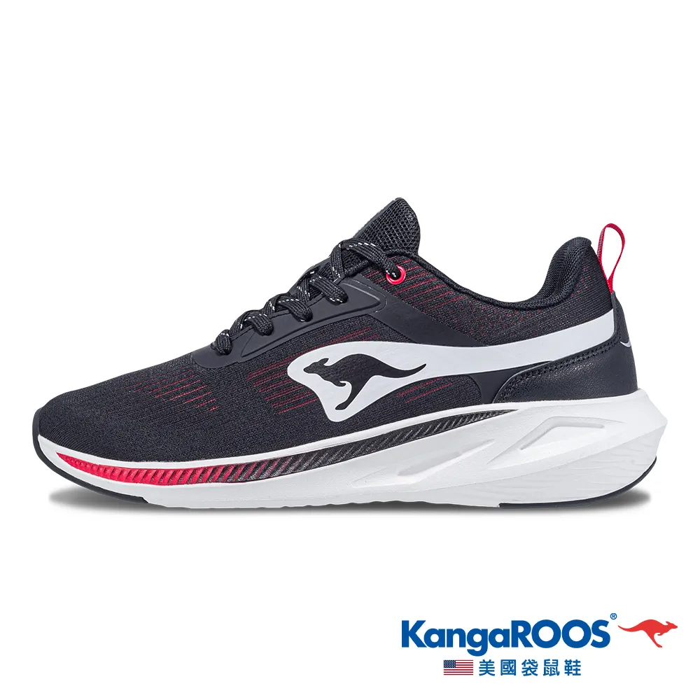 【KangaROOS美國袋鼠鞋】男鞋 RUN FLOW 2 超輕量跑鞋 透氣反光緩震 (黑/炫光-KM41590) 歷史價格詳細信息