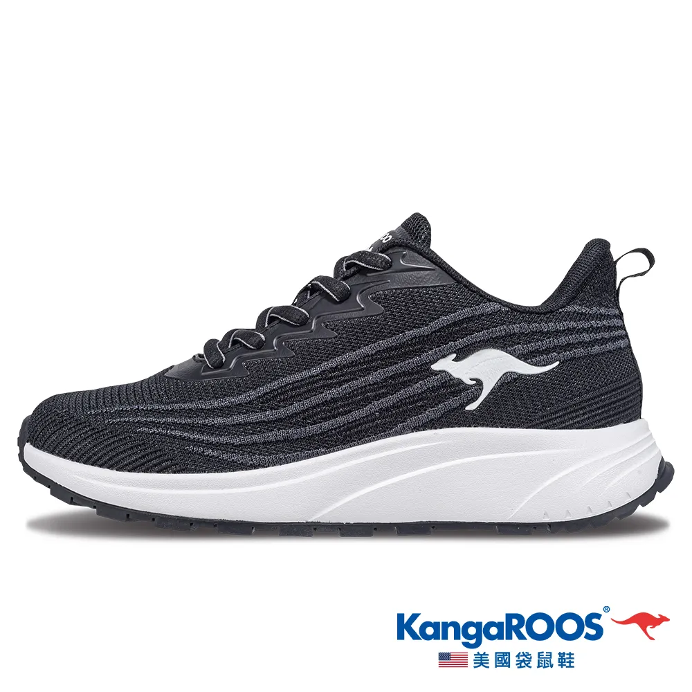 【KangaROOS 美國袋鼠鞋】女鞋 RUN HOVER 透氣輕量跑鞋 運動鞋(黑-KW32140) 歷史價格詳細信息