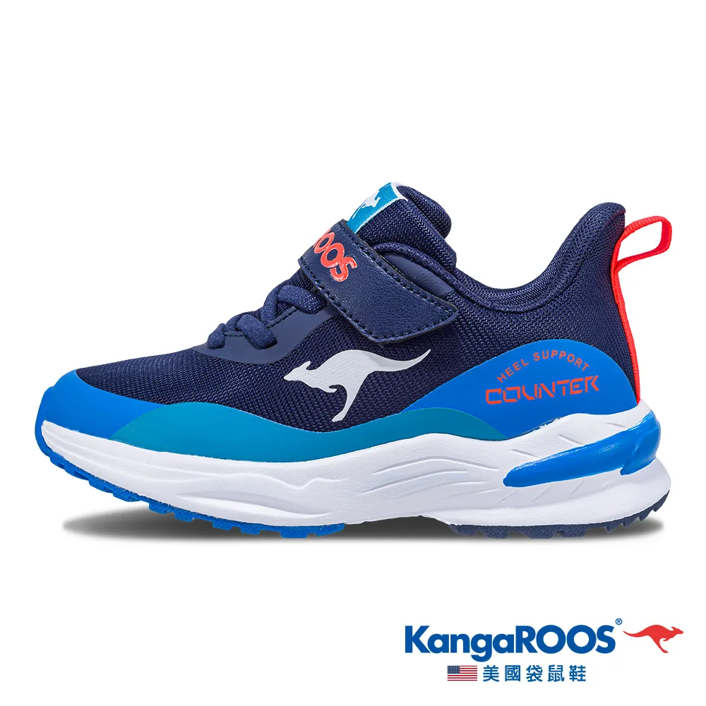 KANGAROOS 拼接氣墊慢跑鞋 藍綠橘 KK21465 中大童鞋 歷史價格詳細信息