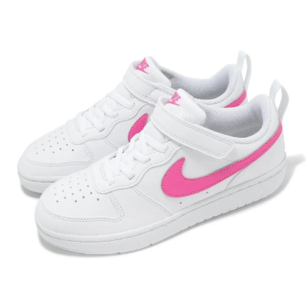 Nike 耐吉 童鞋 Court Legacy PSV 中童 小朋友 白 粉紅 橘 魔鬼氈 皮革 休閒鞋 DA5381-115 歷史價格詳細信息