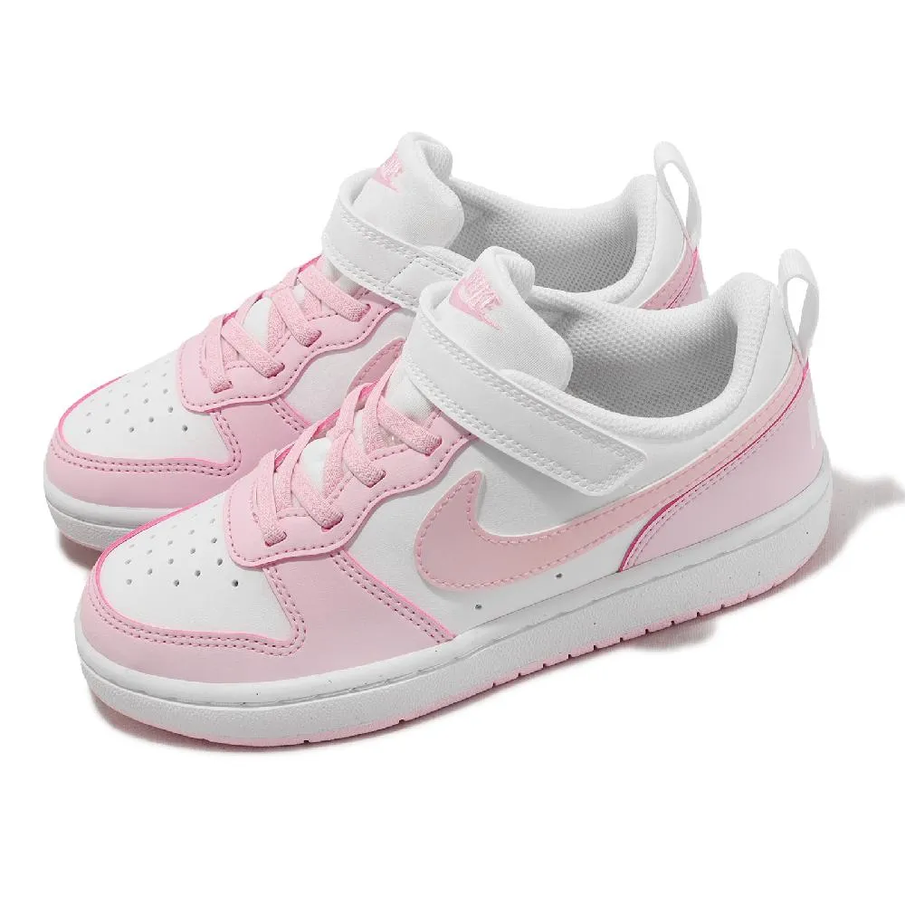 Nike 耐吉 童鞋 Court Legacy PSV 中童 小朋友 白 粉紅 橘 魔鬼氈 皮革 休閒鞋 DA5381-115 歷史價格詳細信息