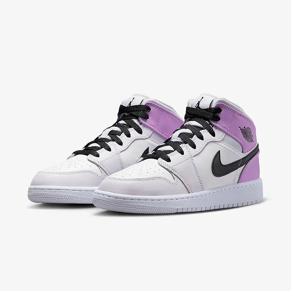 NIKE AIR JORDAN 1 MID GS 粉紫 情人節 籃球鞋 大童 女鞋 555112-661 歷史價格詳細信息