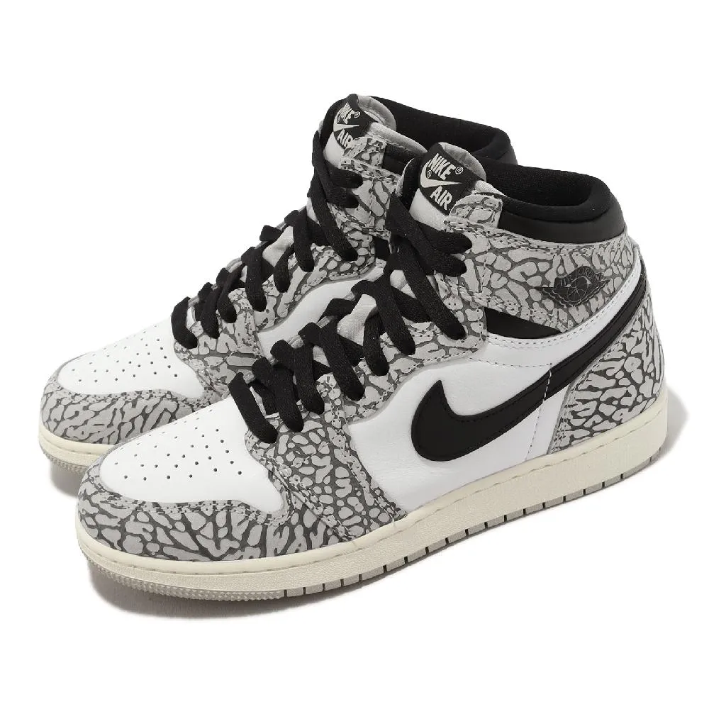 Nike 耐吉 休閒鞋 Air Jordan 1 Retro Low OG GS 女鞋 大童 黑 灰 爆裂紋 AJ1 CZ0858-001 歷史價格詳細信息