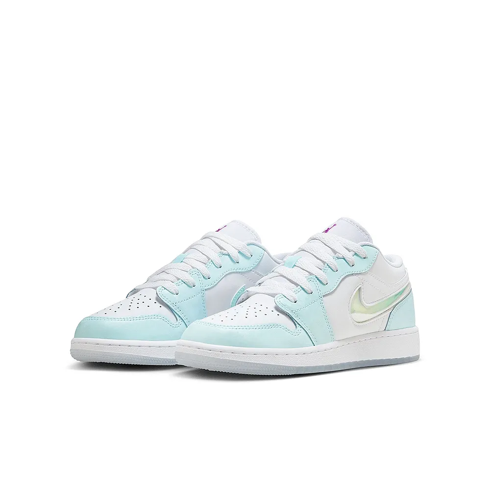 Nike 童鞋 Air Jordan 1 Low SE GS 白 藍 紅黃 異材質 女鞋【ACS】 DR6960-400 歷史價格詳細信息