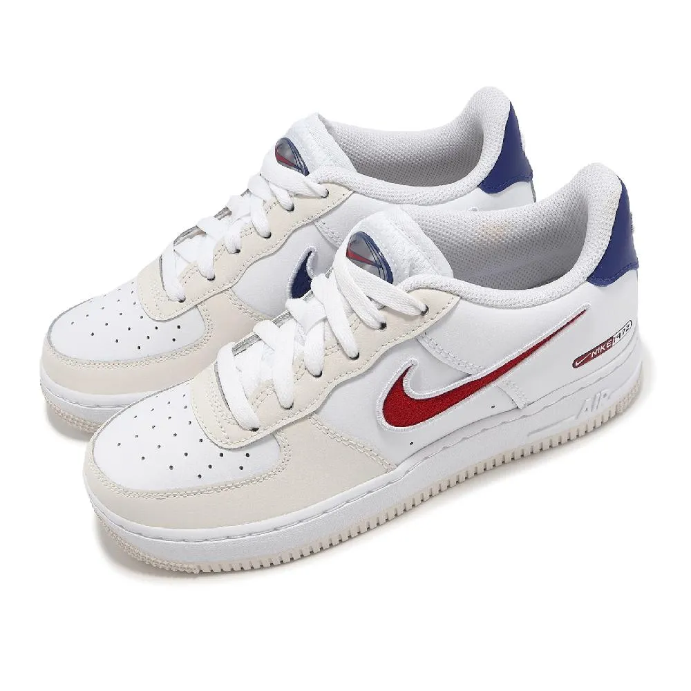 Nike Air Force 1 LV8 大童 白 AF1 休閒 皮革 運動 低筒 橡膠 休閒鞋 HF5744-146 歷史價格詳細信息