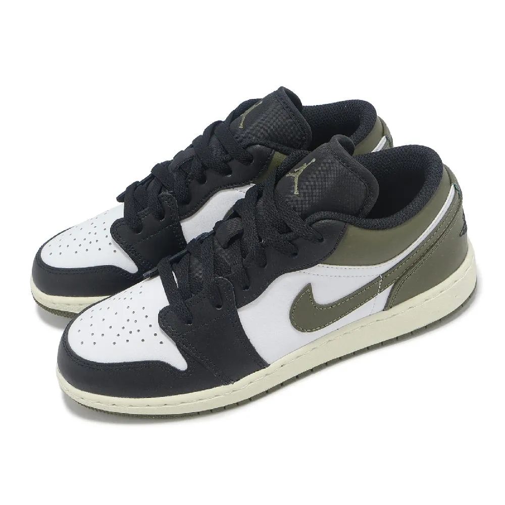 休閒鞋 Air Jordan 1 Low GS Panda Toe 大童 女鞋 白 黑 銀 AJ1 HF3188-106 歷史價格詳細信息