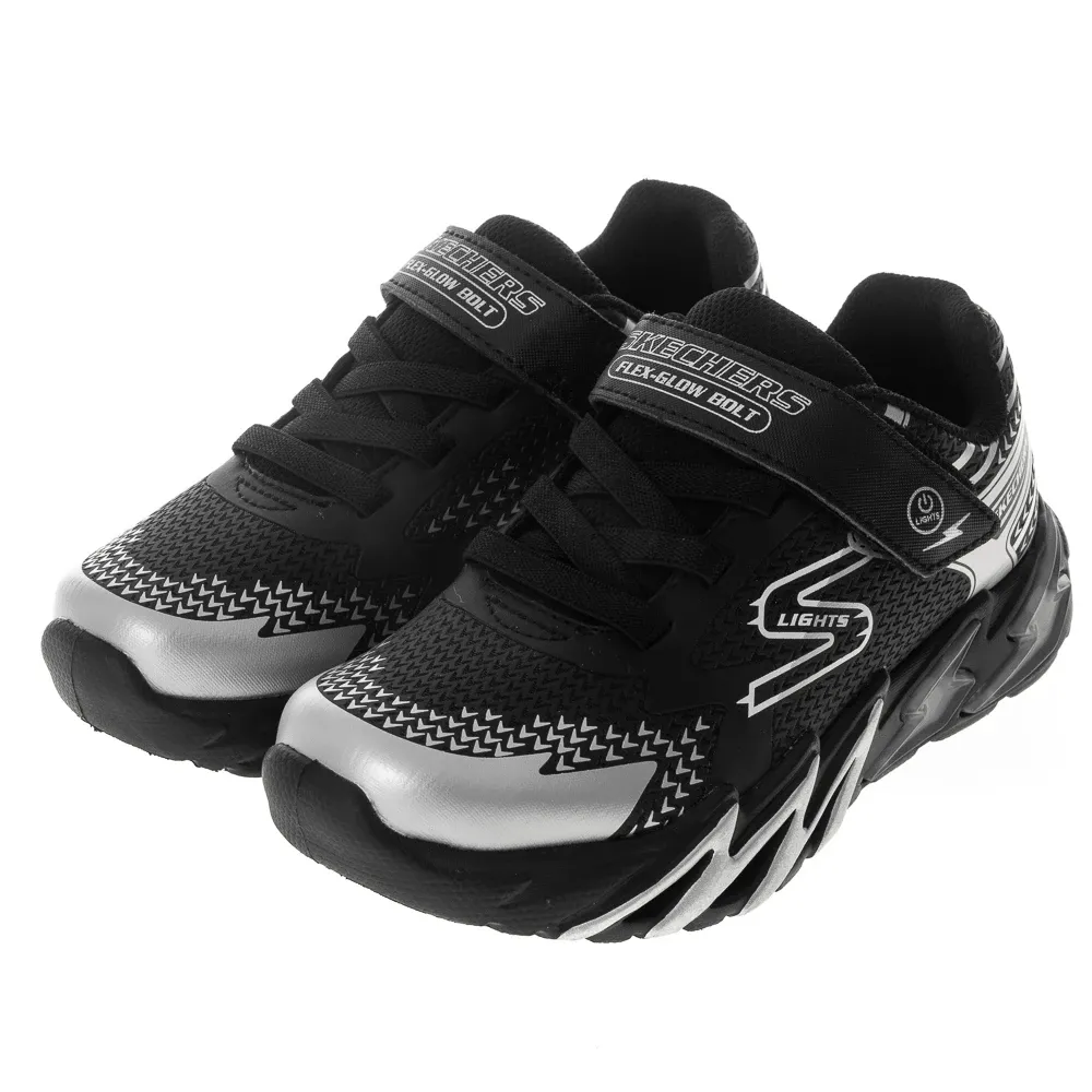 SKECHERS FLEX GLOW 燈鞋 兒童燈鞋 中大童 黑綠 R7223(400135LBBLM) 歷史價格詳細信息
