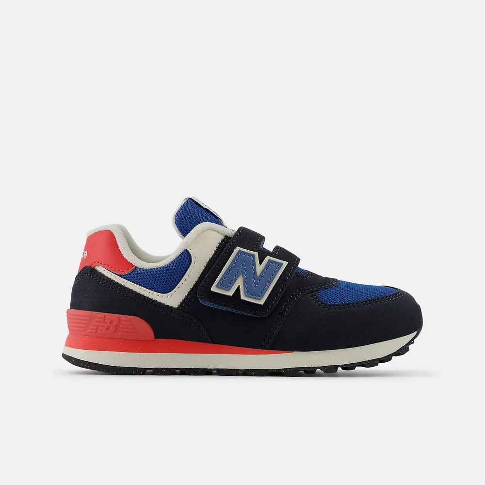 New Balance 童鞋 574 休閒鞋 中大童 深灰 寬楦頭 麂皮 魔鬼氈 NB PV574EVGW 歷史價格詳細信息