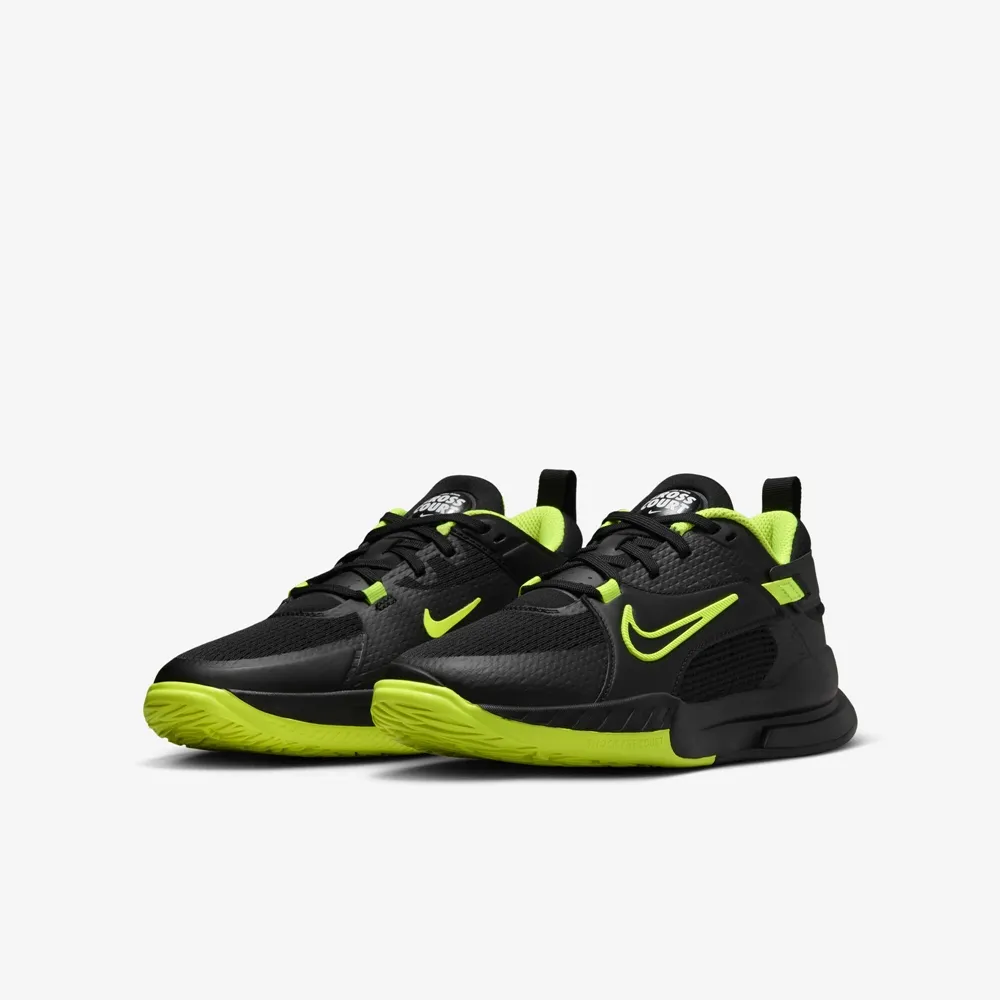 Nike Kids Crosscourt GS [FN2231-001] 大童 籃球鞋 運動 訓練 室內 緩震 黑綠 歷史價格詳細信息