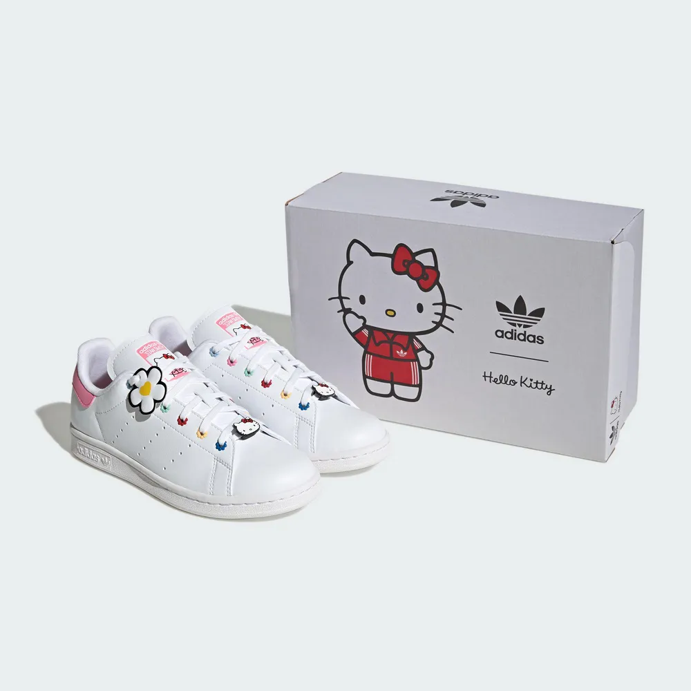 adidas 休閒鞋 Stan Smith J 白 炫彩 小白鞋 女鞋 大童鞋 運動鞋 【ACS】 H05849 歷史價格詳細信息