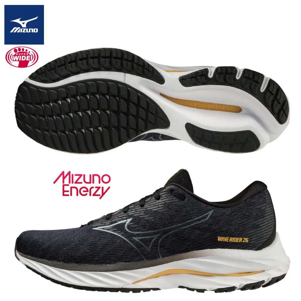 Mizuno J1GC-220452 黑×白×紅 RIDER 26 超寬楦男慢跑鞋【一般型，有12號】207M 歷史價格詳細信息