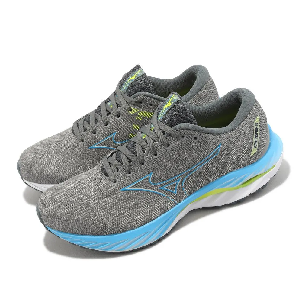 Mizuno 慢跑鞋 Wave Inspire 19 美津濃 男鞋 超寬楦 灰 白 避震 支撐 運動鞋 J1GC2345-04 歷史價格詳細信息