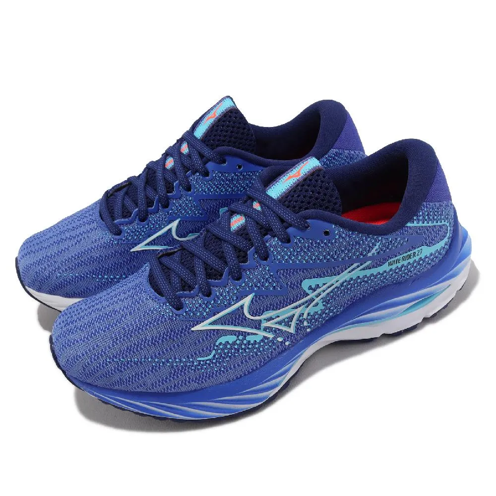 Mizuno 美津濃 女子跑鞋 WAVE RIDER 25 一般型 寬楦 慢跑 運動 藍-J1GD210387 歷史價格詳細信息