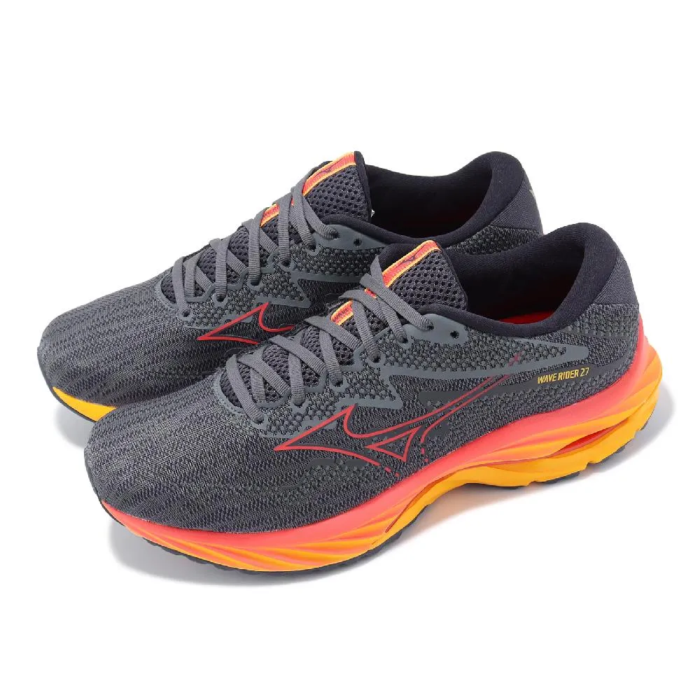 Mizuno 美津濃 慢跑鞋 Wave Rider 27 男鞋 黃 藍 避震 波浪片 網布 運動鞋 J1GC2303-04 歷史價格詳細信息