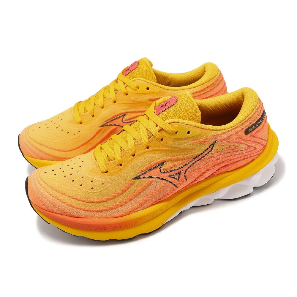 Mizuno 慢跑鞋 Wave Skyrise 2 黑 橘 網布 路跑 男鞋 美津濃 【ACS】 J1GC2123-89 歷史價格詳細信息