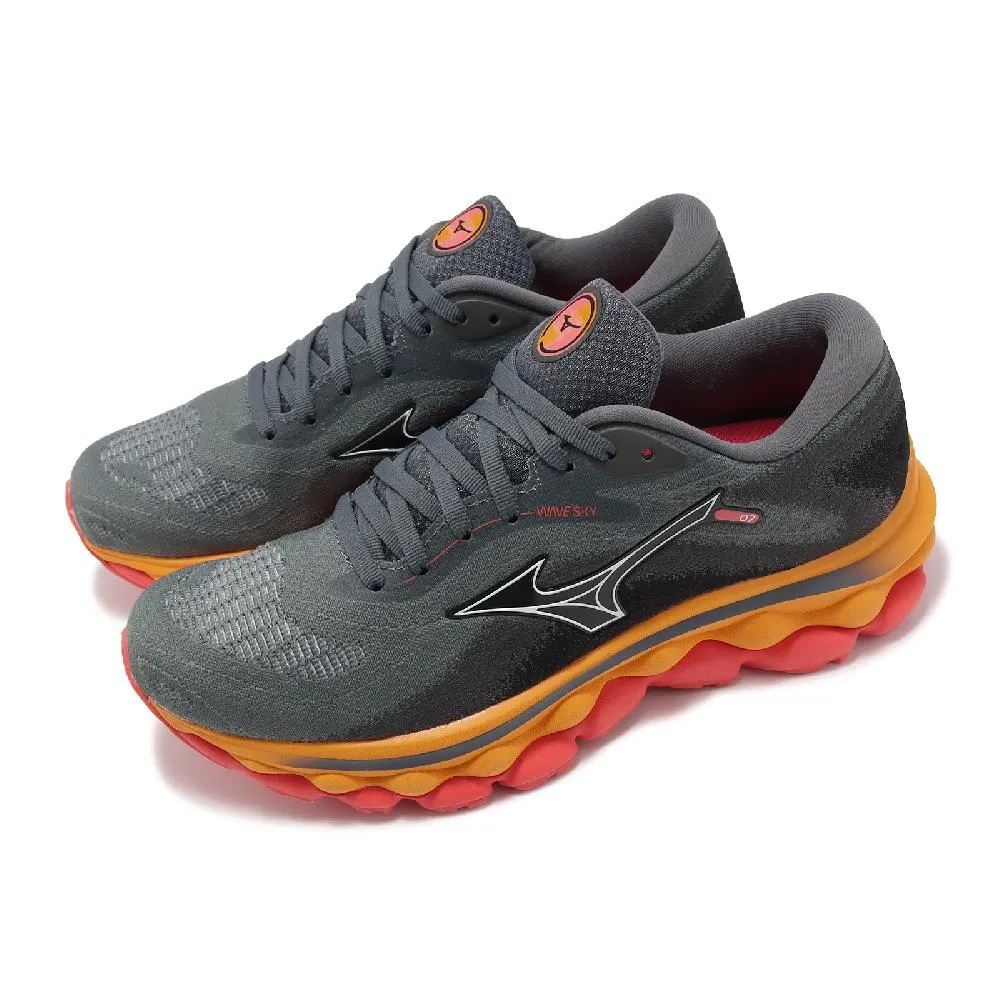 Mizuno 美津濃 慢跑鞋 Wave Sky 7 超寬楦 男鞋 灰 黃 頂級回彈 ENERZY CORE中底 J1GC2311-01 歷史價格詳細信息