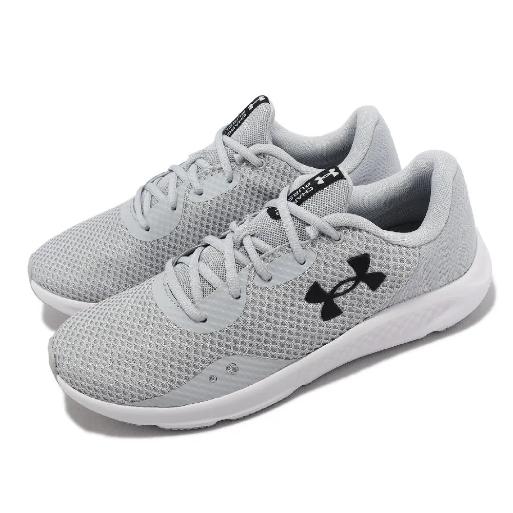Under Armour 慢跑鞋 Charged Pursuit 3 灰黑 白 網布 UA 男鞋 3024878104 歷史價格詳細信息