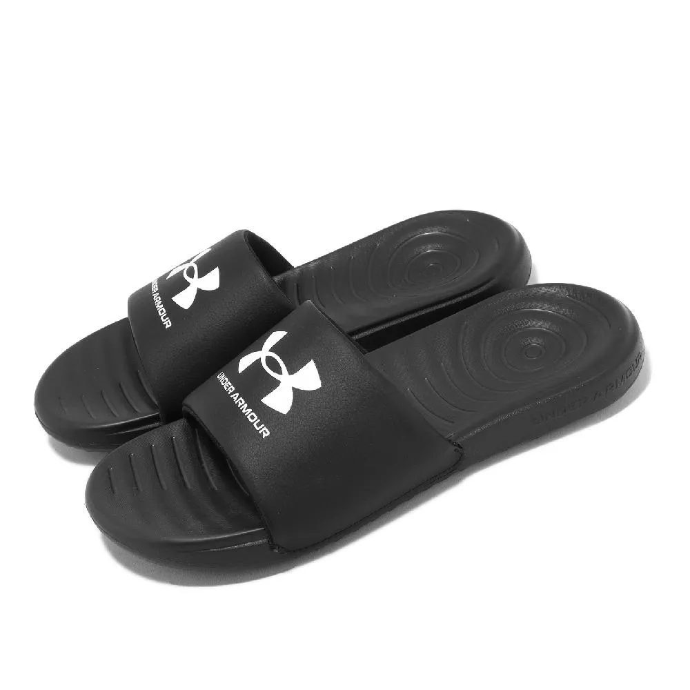 Under Armour UA Ansa 拖鞋 黑白 基本款 緩震 耐用 舒適 男鞋 【ACS】 3023761004 歷史價格詳細信息