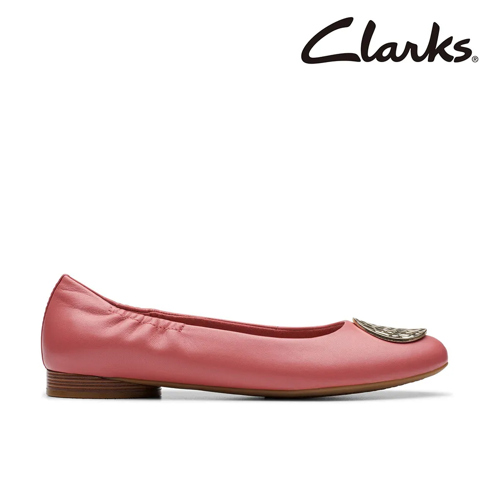 【Clarks】金屬飾釦時尚梯形方跟娃娃鞋CLF74682D 歷史價格詳細信息