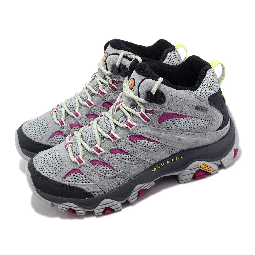 Merrell 戶外鞋 Moab 3 Mid GTX 防水 女鞋 真皮 登山 越野 耐磨 黃金大底 避震 綠 紫  ML035818 歷史價格詳細信息