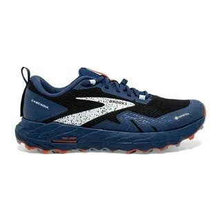 Brooks Cascadia 17 Gtx [1203911B460] 女 越野跑鞋 運動 戶外 防水 輕量 藍 橘 歷史價格詳細信息