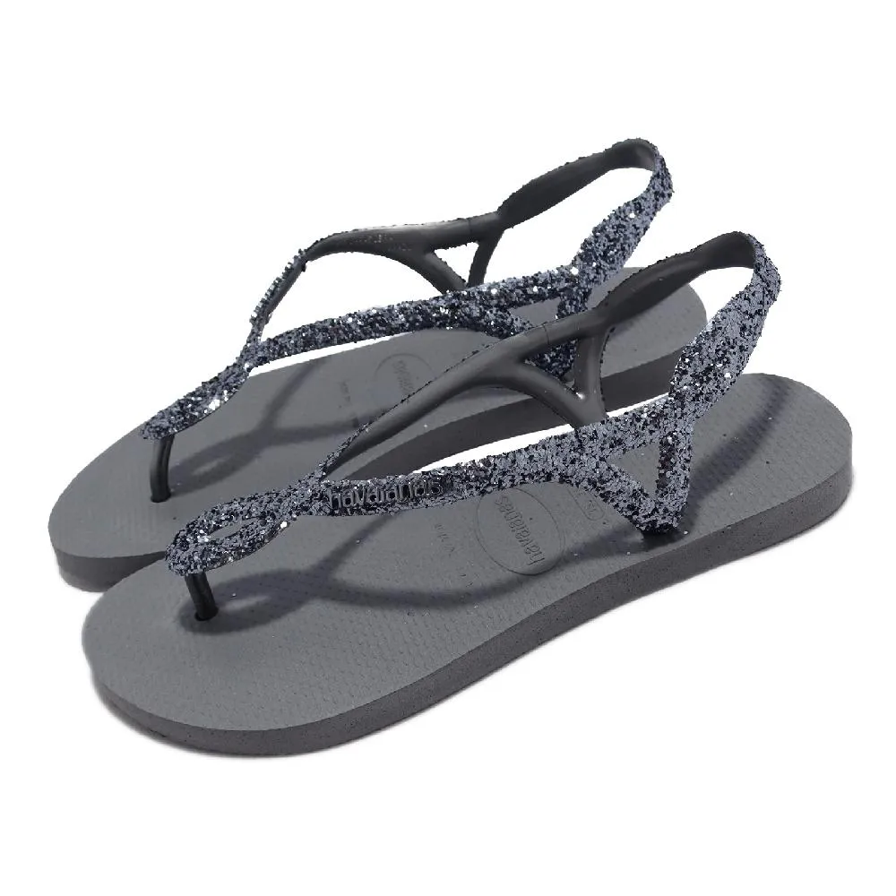 Havaianas 涼拖鞋 Luna 女鞋 黑 全黑 夾腳拖 涼鞋 麻花 細帶 哈瓦仕 ACS 41296970090W 歷史價格詳細信息