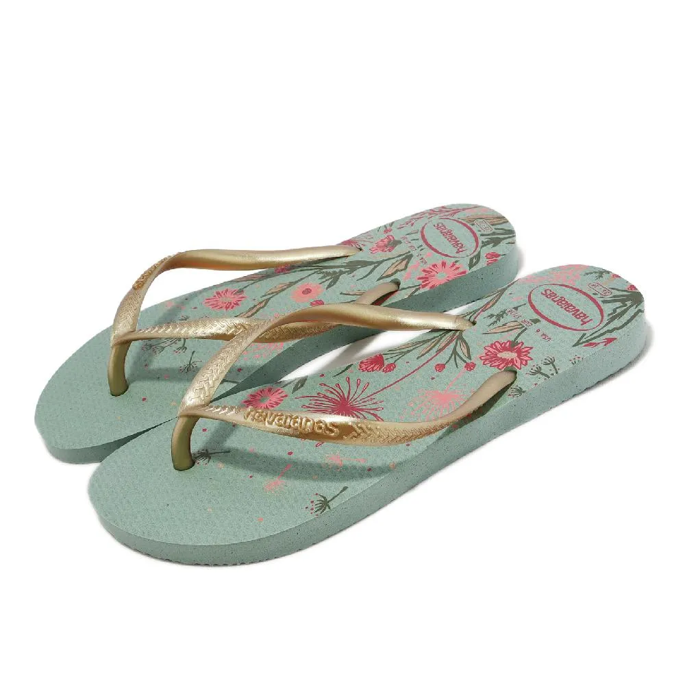 Havaianas 拖鞋 Slim Organic Flip Flops 女鞋 黑 粉紅 花卉款 人字拖 夾腳拖 巴西 41328231191W 歷史價格詳細信息