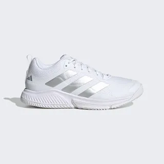 adidas 訓練鞋 Court Team Bounce 2.0 W 白 銀 女鞋 運動鞋 健身【ACS】 HR1235 歷史價格詳細信息