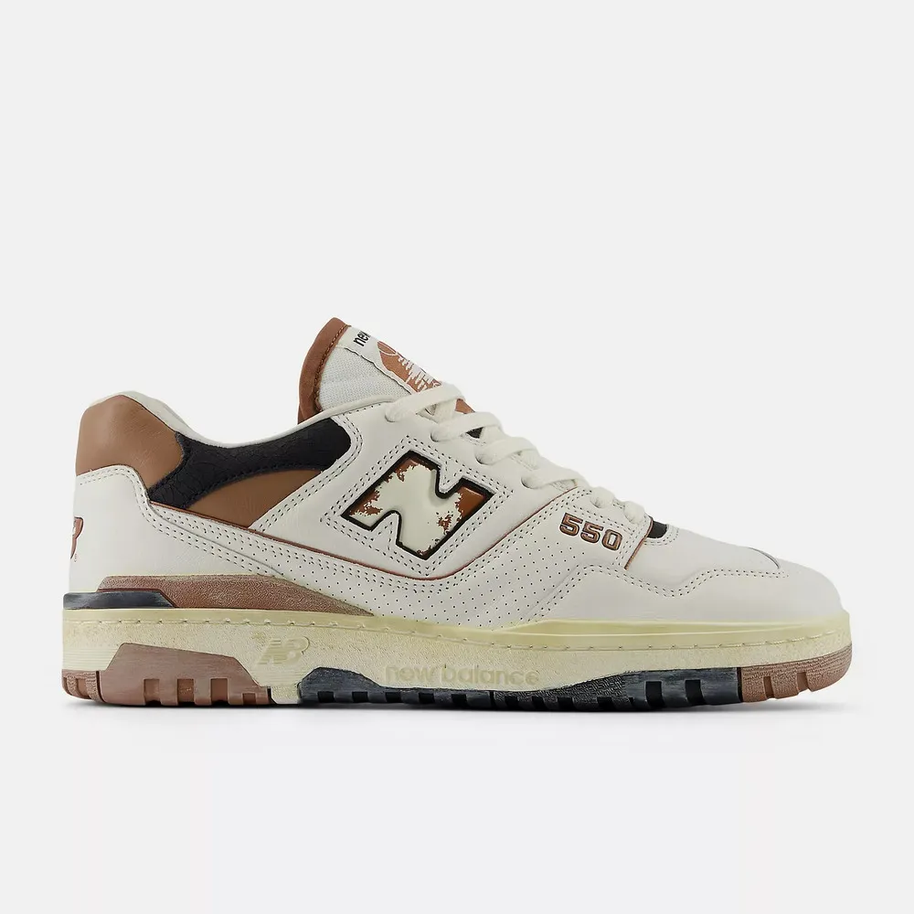 【New Balance】550 系列 男女 休閒鞋 白綠_BB550STA-D 歷史價格詳細信息