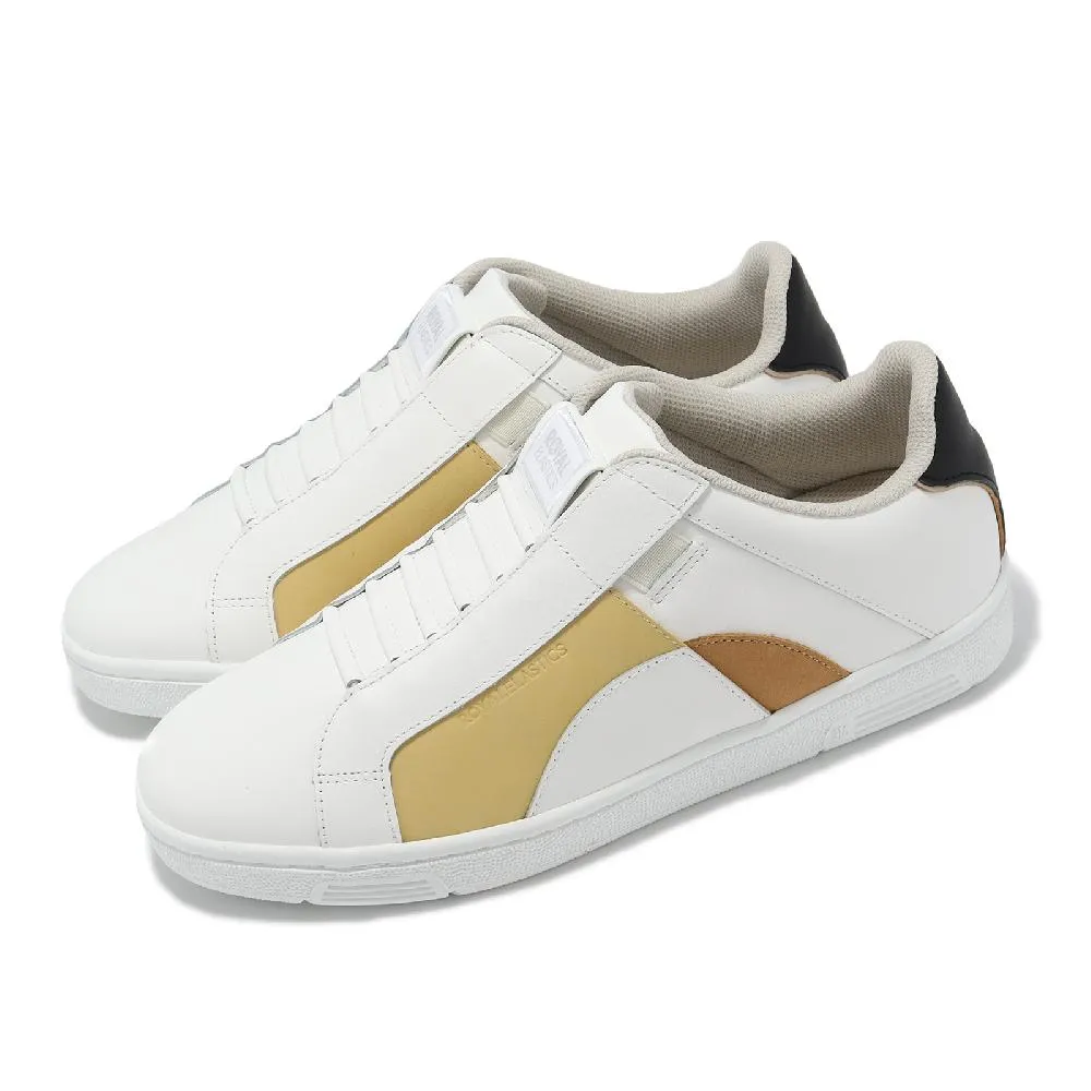 Royal Elastics 洛雅 休閒鞋 Icon 男鞋 白 黃 藍 真皮 獨家彈力帶 回彈 經典 01941034 歷史價格詳細信息