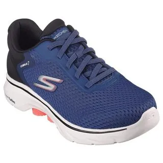 Skechers Go Walk 深藍色 網布 運動健走鞋 男款 NO.B1226【新竹皇家  216011NVGD】 歷史價格詳細信息