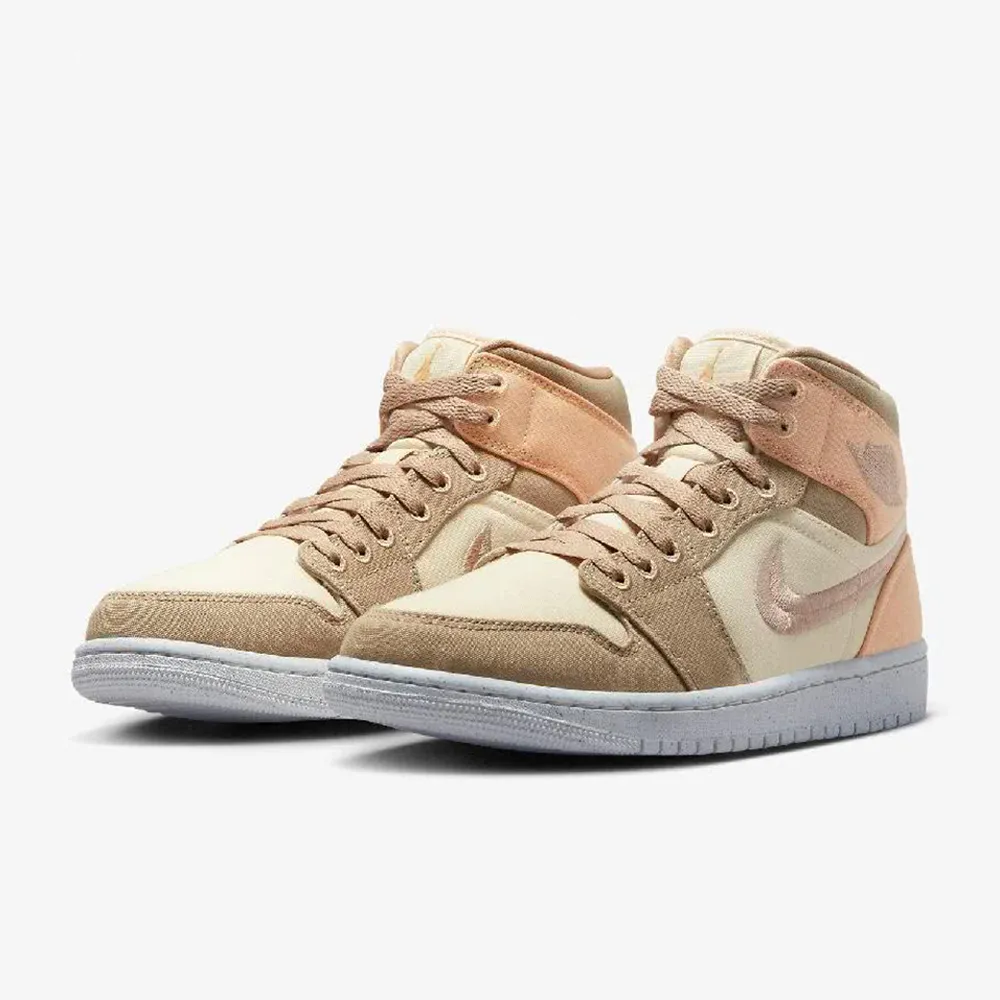 【NIKE】WMNS AIR JORDAN 1 MID SE 籃球鞋 女鞋 陰陽鞋 黑藍白-DR0501401 歷史價格詳細信息