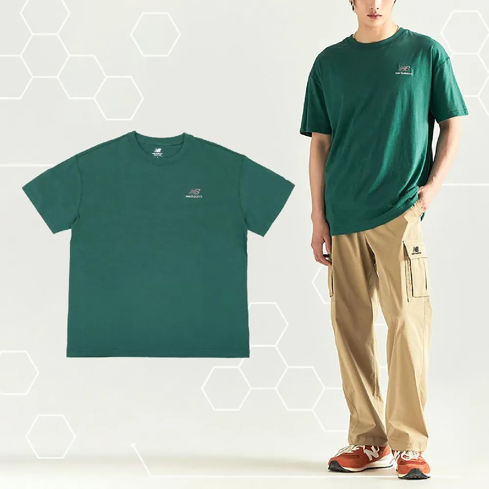 NEW BALANCE 短T NB 綠 刺繡LOGO 口袋 短袖 上衣 男 AMT23567SAE 歷史價格詳細信息