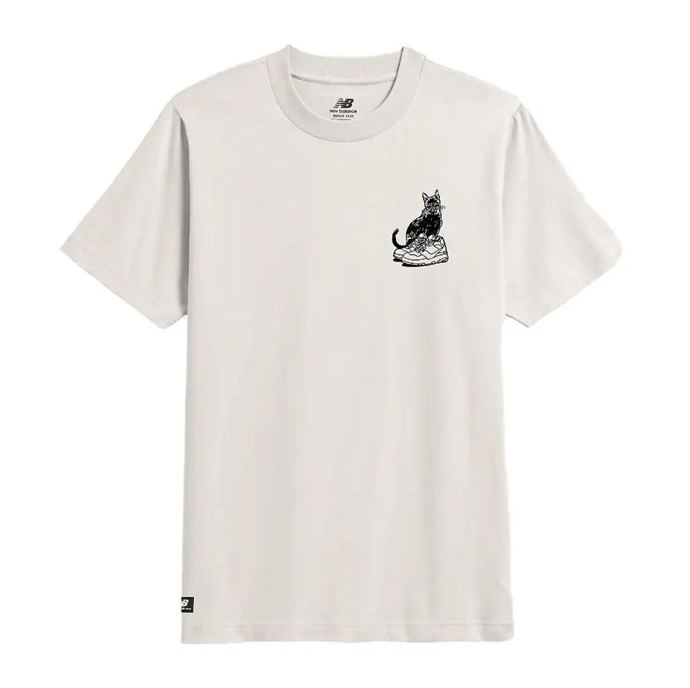 NEW BALANCE 短T NB 米白 排汗 反光 運動 短袖 上衣 男 AMT31251TW1 歷史價格詳細信息