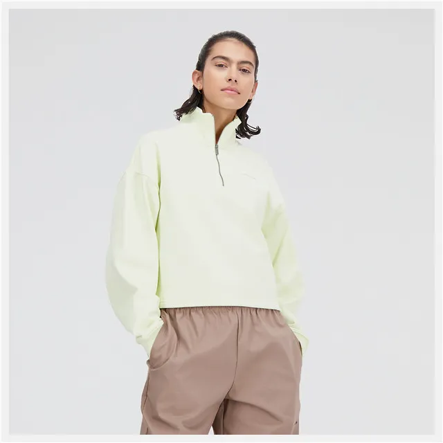 [New Balance]刺繡NB半開襟上衣_女性_米白色_AWT33556GIE 歷史價格詳細信息