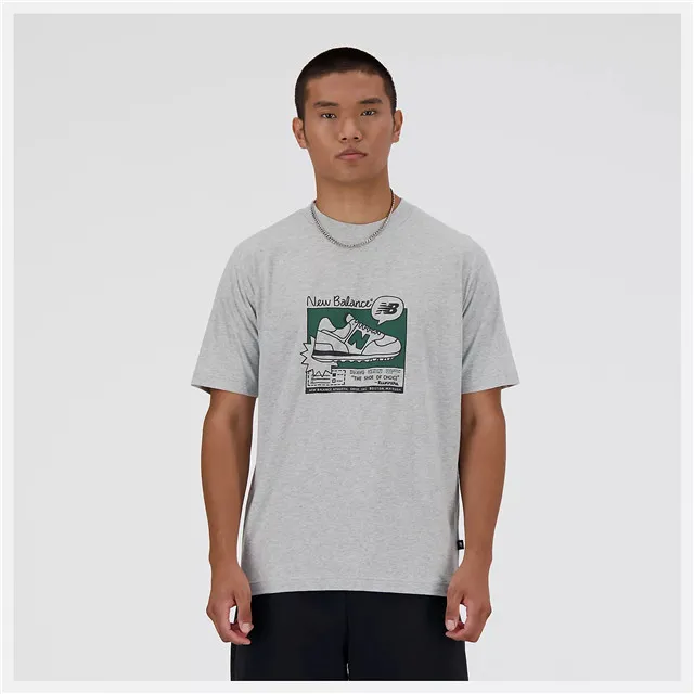 NEW BALANCE 短T 灰色 小LOGO 經典 短袖 上衣 女 WT33190AG 歷史價格詳細信息