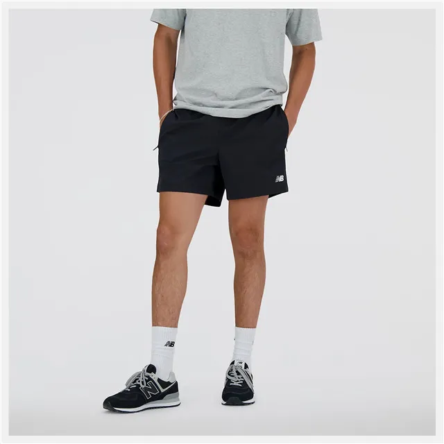 NEW BALANCE 短褲 NB 黑 反光LOGO 7吋 運動短褲 男 AMS21270BK 歷史價格詳細信息